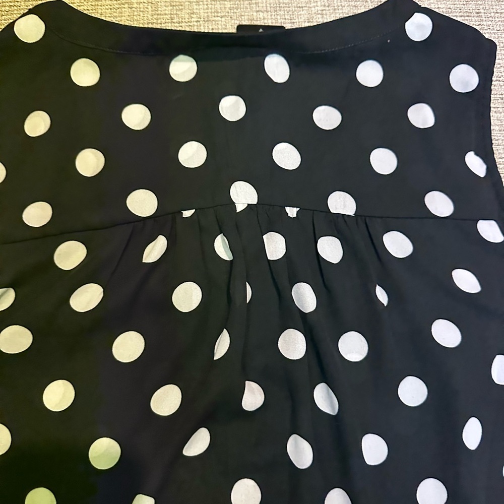 Torrid Tank Black and White Polka Dot - Picture 3 of 3